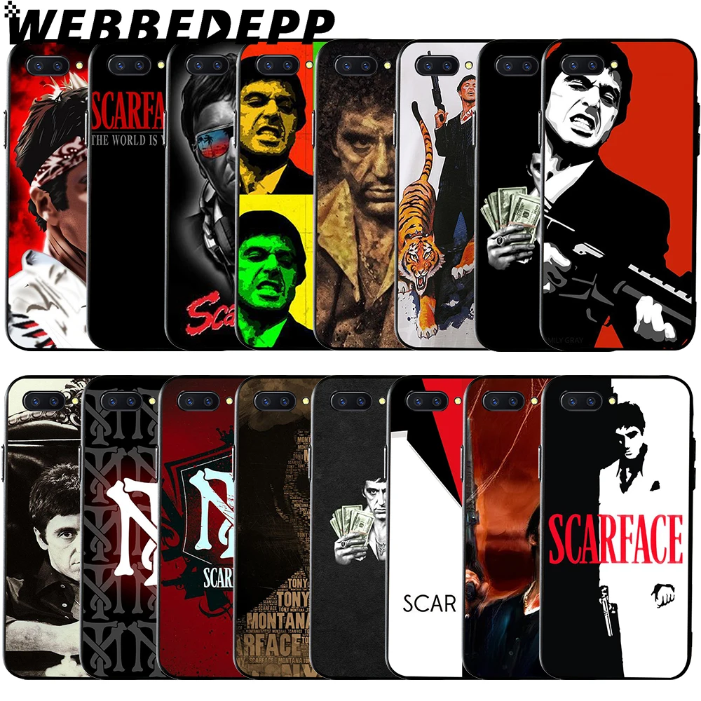 WEBBEDEPP Scarface мягкий чехол для Huawei Honor 6 7A Pro 7C 8C 7X 8X 8 9 10 lite Note10|Бамперы| |