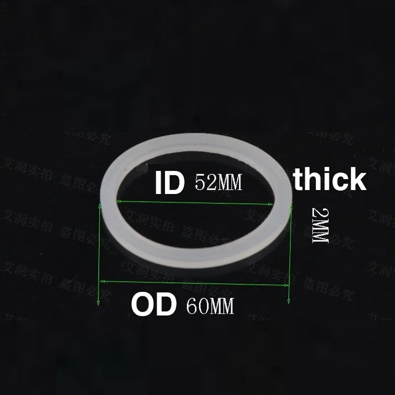 5x силиконовая резиновая плоская кольцевая прокладка шайбы DN40 1 5 дюйма 60 мм x 52 2