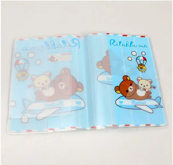 Милый Мишка мультфильм дизайн документы Обложка для паспорта ПВХ держатель