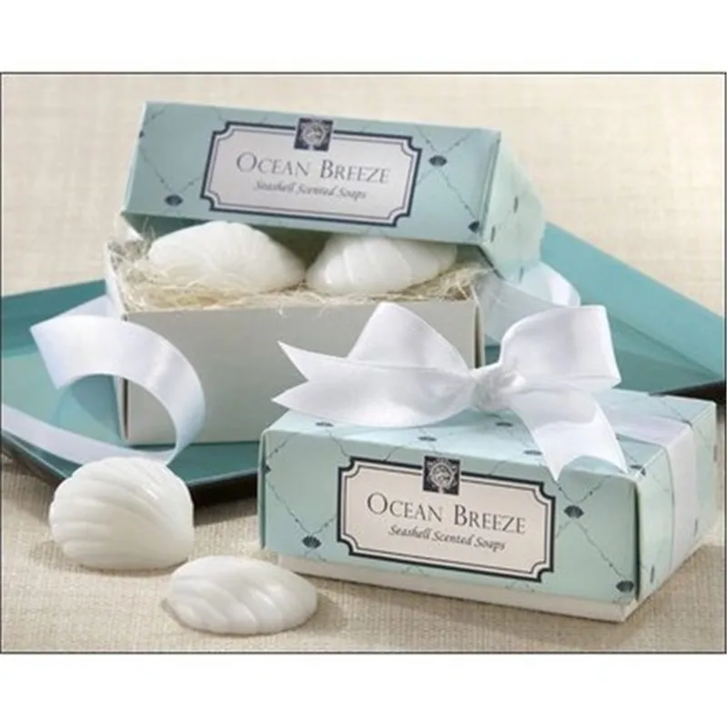 80 шт. свадебные сувениры и подарки душистое мыло sea shell Форма гости Baby Shower пользу