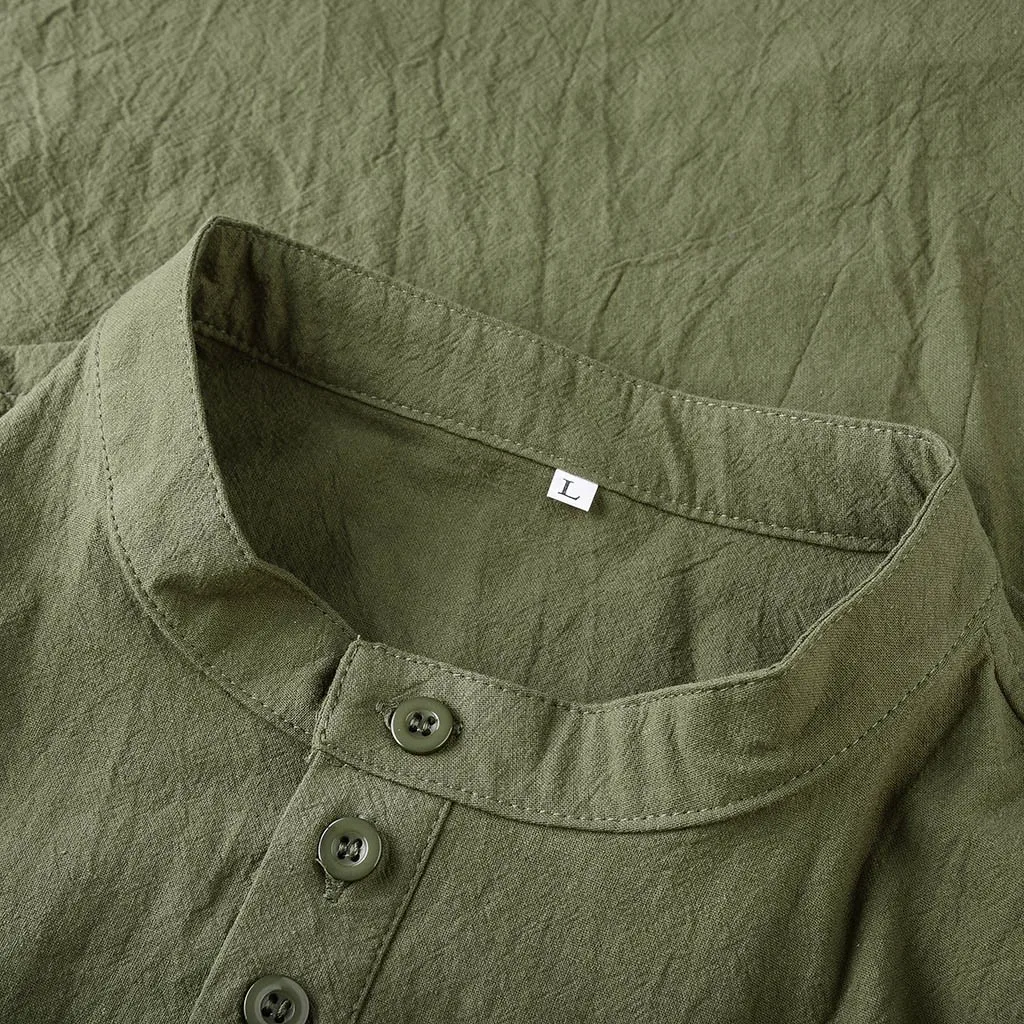 Рубашка поло для мужчин Лето Топ бренд кнопка для одежды Camisa Polo Masculina хлопок конопли короткий рукав Мужская рубашка поло Удобная
