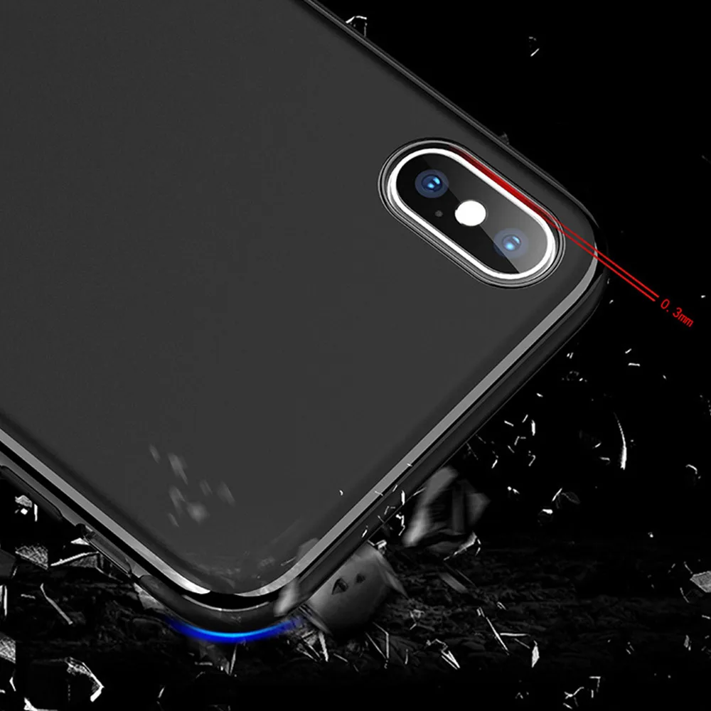 Сверхтонкий магнитный автомобильный чехол для iPhone X XS MAX XR 8 7 6 S Plus невидимая