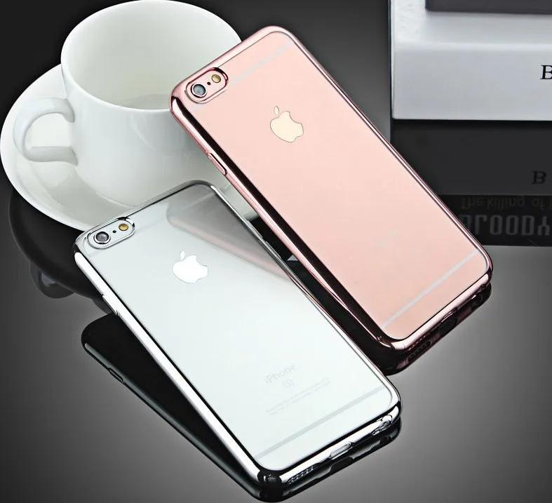 Роскошное Гальванопокрытие, хромированный Прозрачный чехол для iPhone XS MAX XR 8 7 6s 6 Plus 5S SE, прозрачный позолоченный чехол