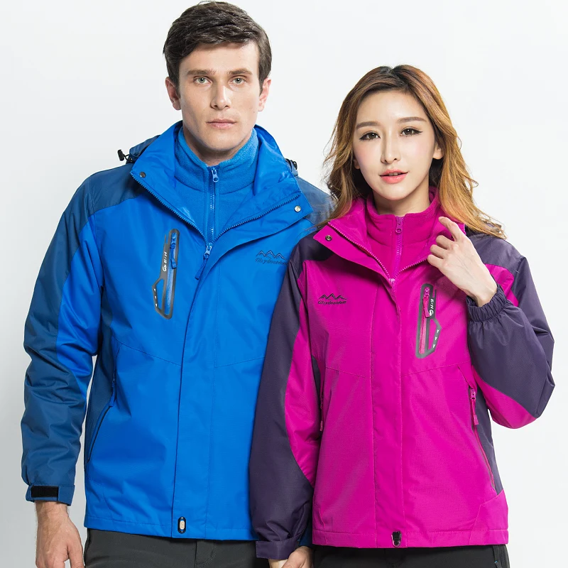 Водонепроницаемая флисовая куртка 3 в 1 для мужчин и женщин уличная дышащая