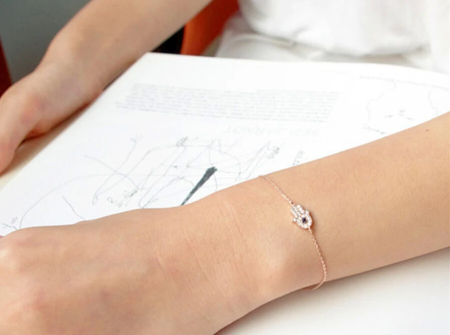 Модные золотые серебряные хрустальные бриллиантовые браслеты Hamsa высокого