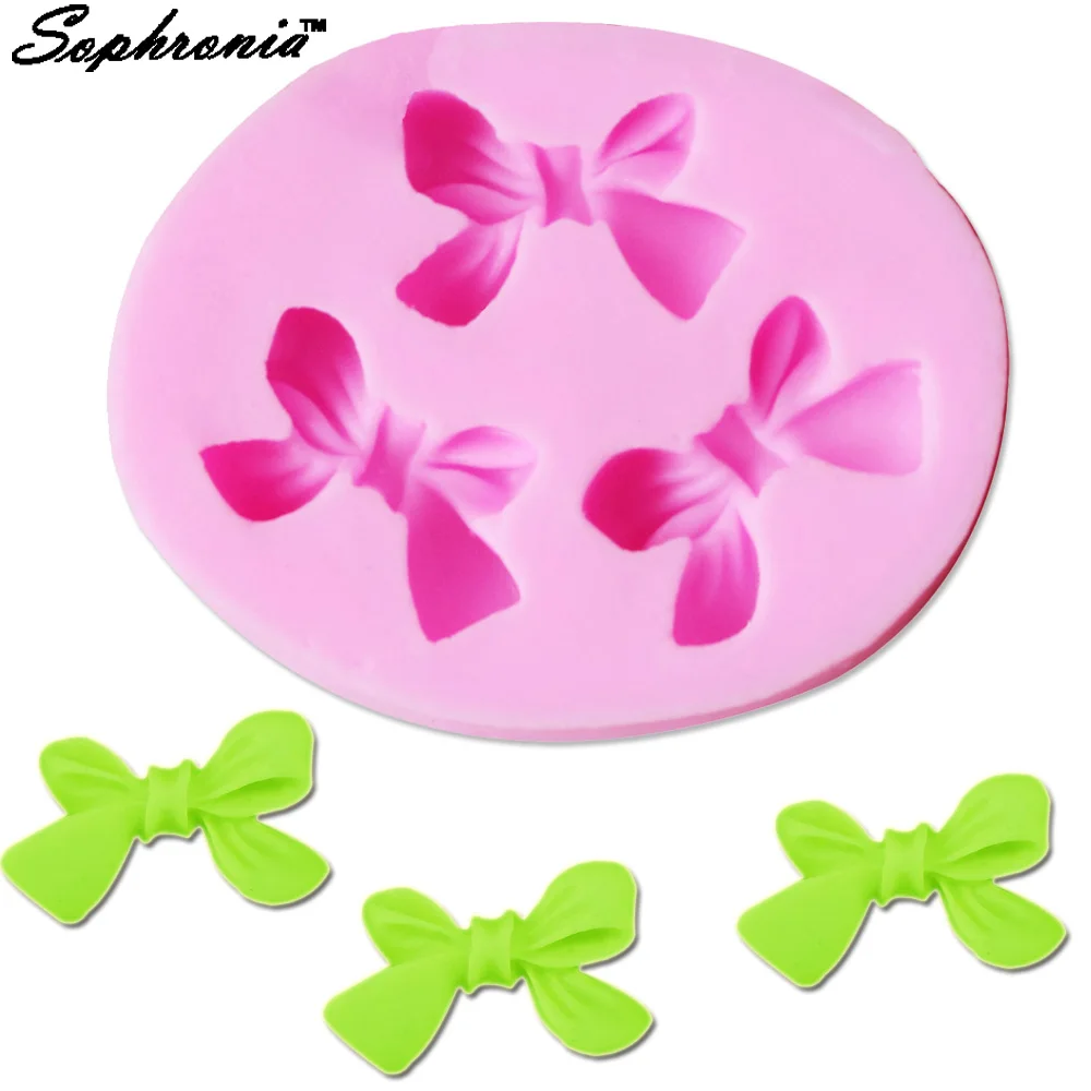 10 шт./компл. 3 отверстия Бант дизайн Fondant Sugar Craft DIY Рождество Свадебный Торт