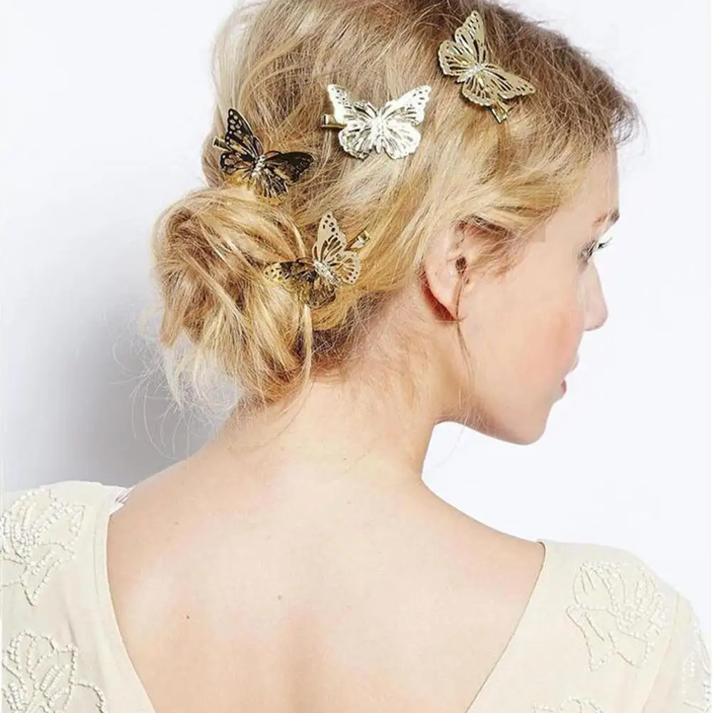 

Ladies and children's stainless steel moving butterfly hairpins hair ornaments