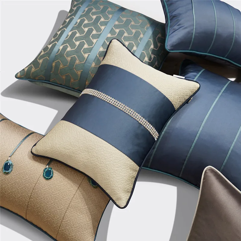 High-end элегантность отель чехлы геометрические наволочка Роскошные Housse де Coussin Cojines Decorativos Para диван наволочки
