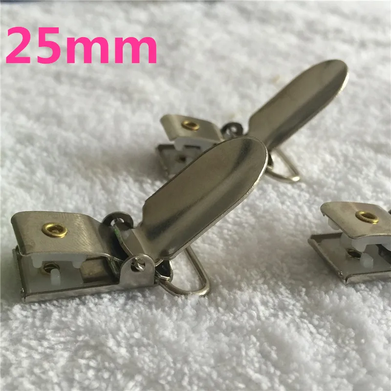 25 мм 1 '❐ шт свинцовые серебряные металлические пустышки Paci подтяжки зажимы