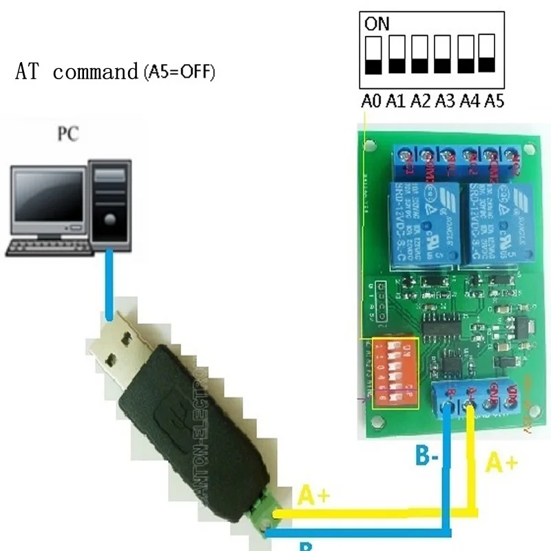 2-ходовой переключатель Количество выходных релейных контроллеров RTU AT MODBUS command