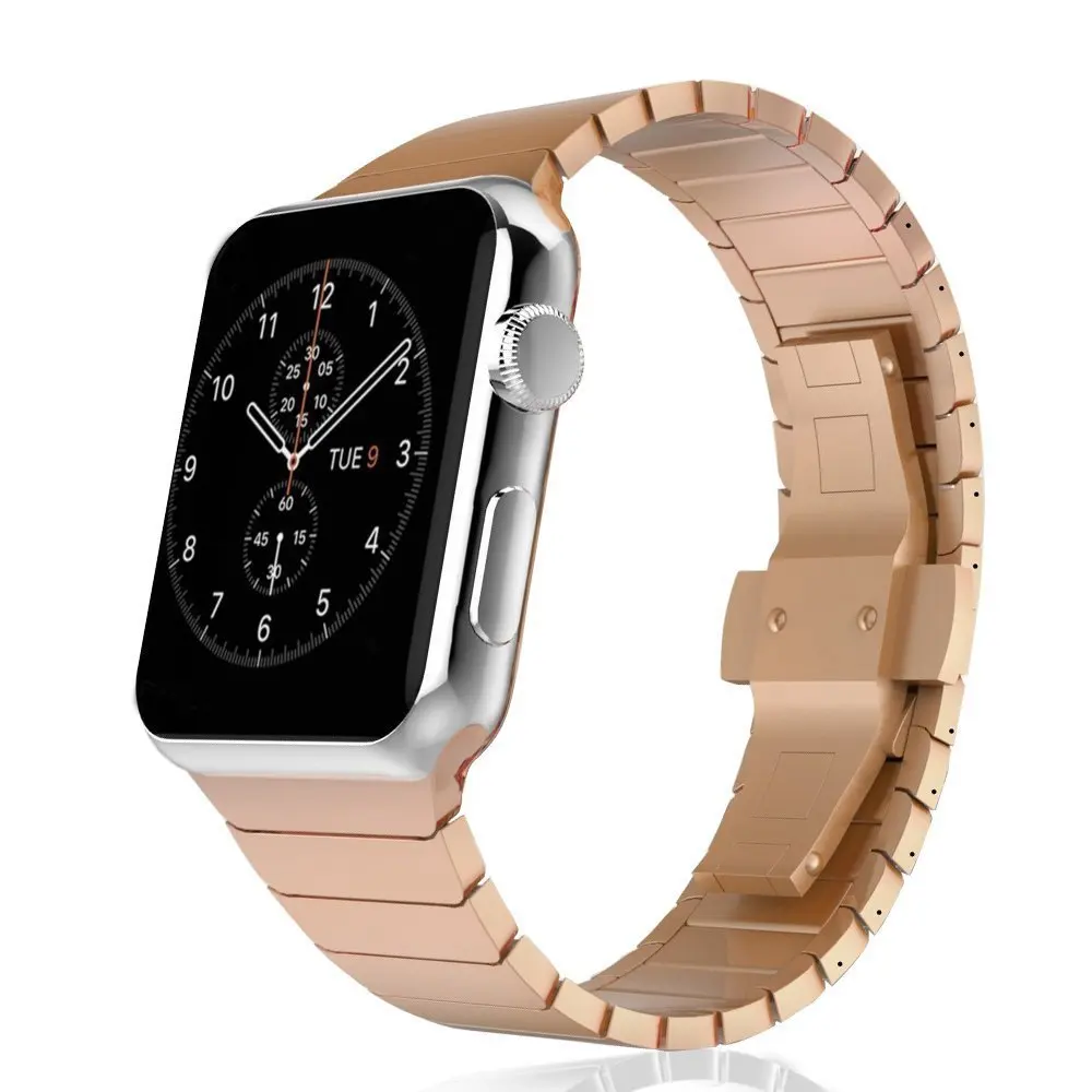 Ремешок для Apple Watch группа 42 мм 38 серии 3 2 1 Нержавеющая сталь мужские Бизнес iwatch