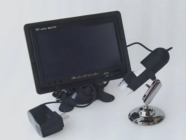 Haploid 1200X AV/ТВ цифровой микроскоп + 7 &quotHD ЖК держатель 8LED промышленные