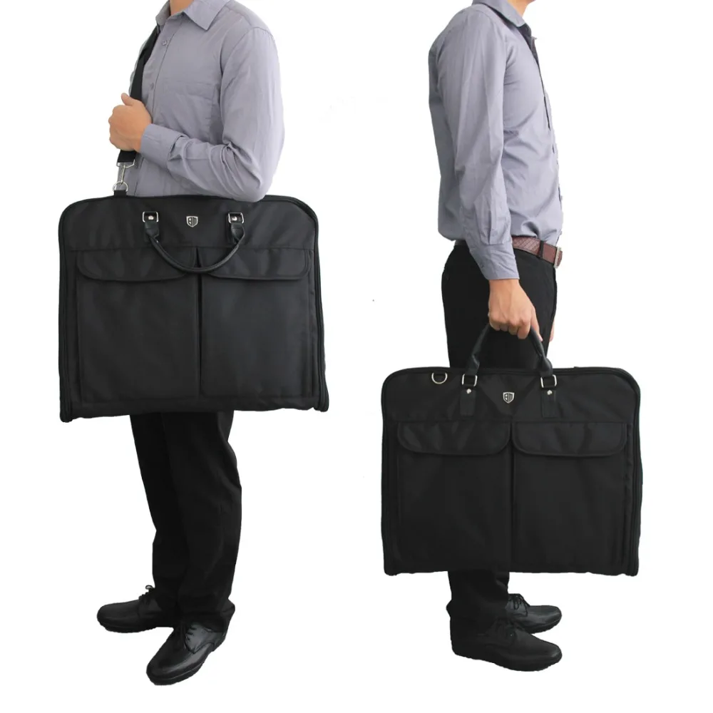 BAGSMART водонепроницаемая черная Мужская t сумка на молнии с зажимом для ручек