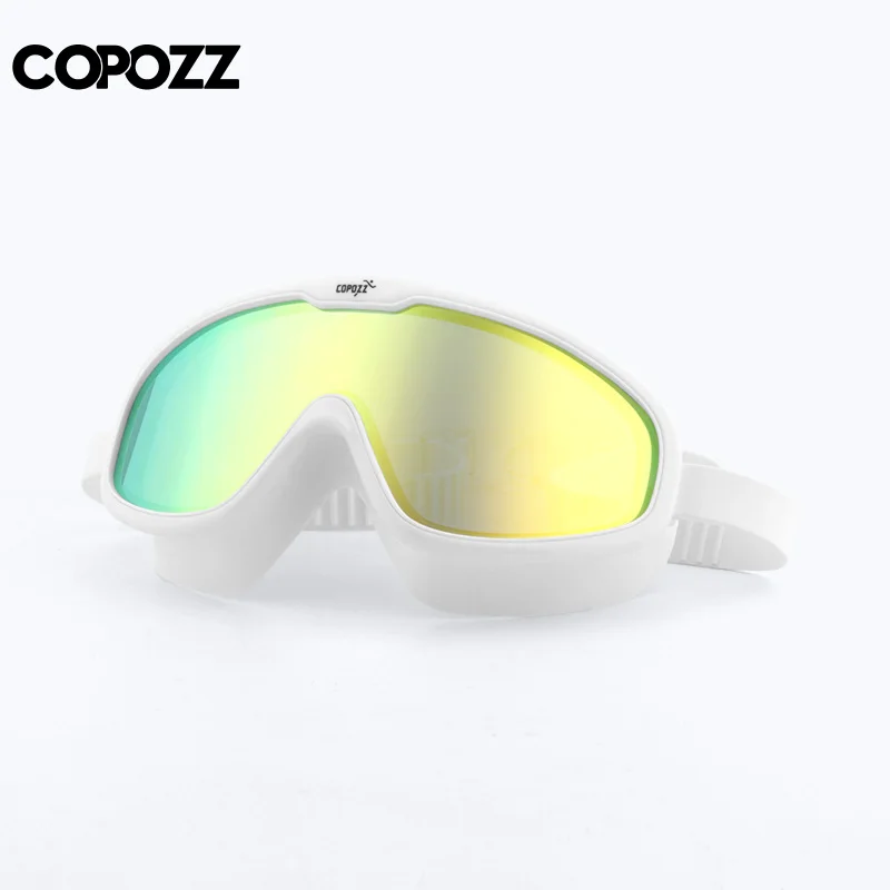 Очки для плавания COPOZZ незапотевающие с линзами цельной формы УФ защитой и