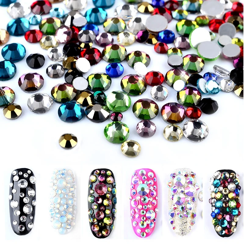 1 упаковка стразы для украшения ногтей 2/3/4/5 мм|rhinestones glitters|nail art decorations rhinestonenail jewelry
