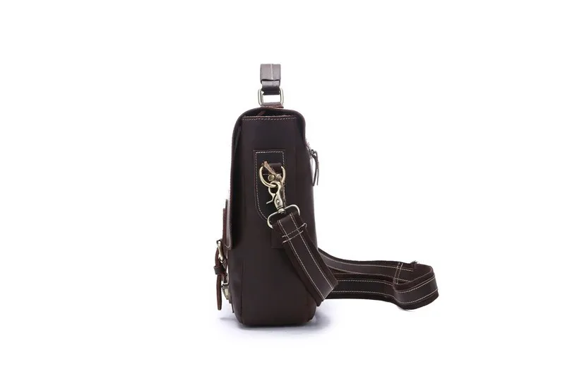 Винтажный кожаный портфель Crazy Horse, коровья кожа, черный, 15 дюймов, сумка для ноутбука, деловая сумка на плечо, натуральная кожа, мужская сумка-мессенджер