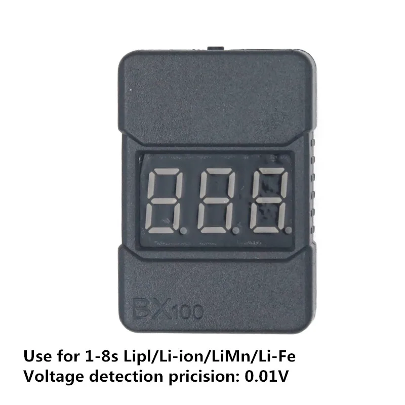 BX100 1-8S Lipo тестер напряжения батареи/сигнал низкого напряжения/проверка напряжения батареи с двумя динамиками скидка 10 - Цвет: 0.01v for 1S-8S