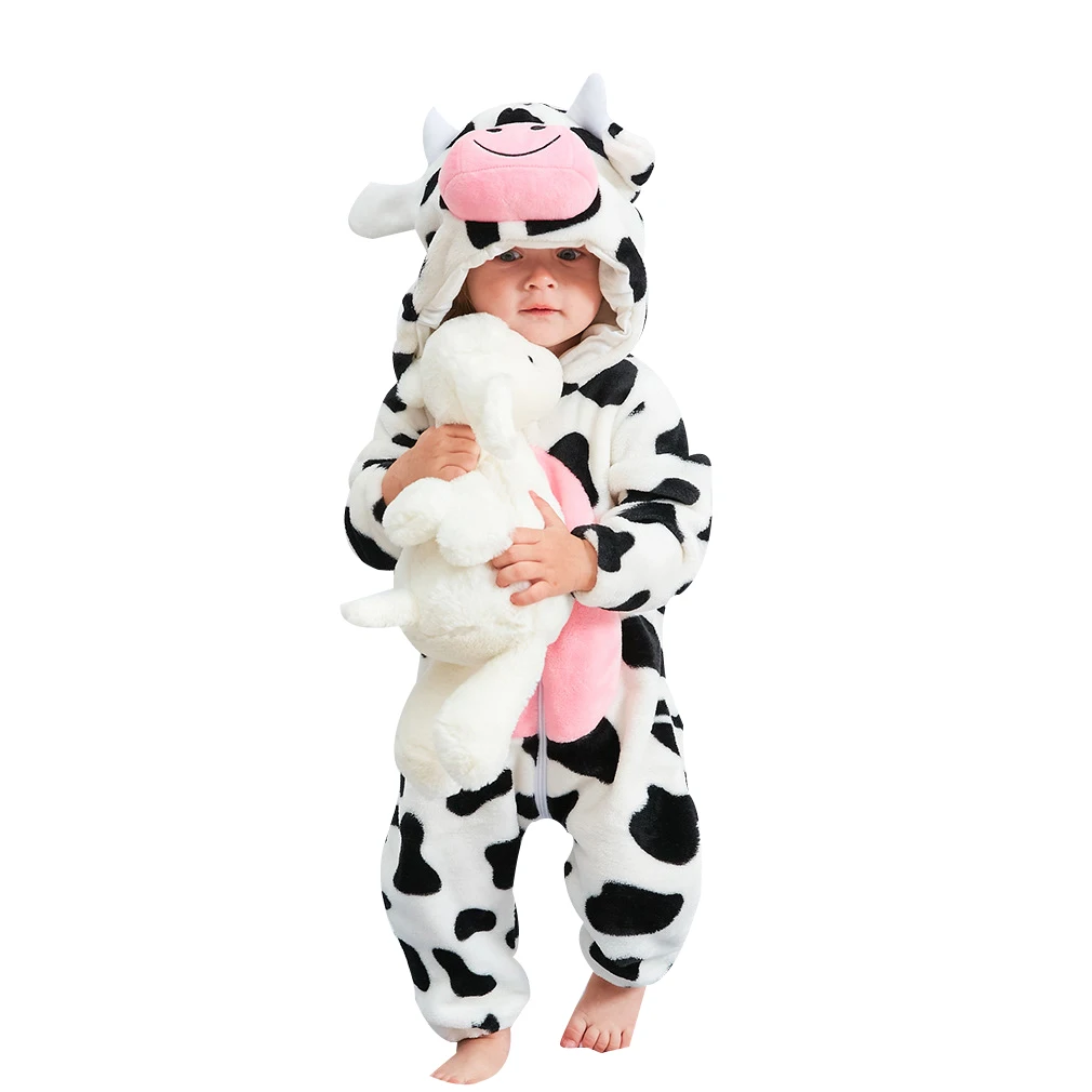 Комбинезоны для новорожденных пижамы маленьких мальчиков и девочек зимняя