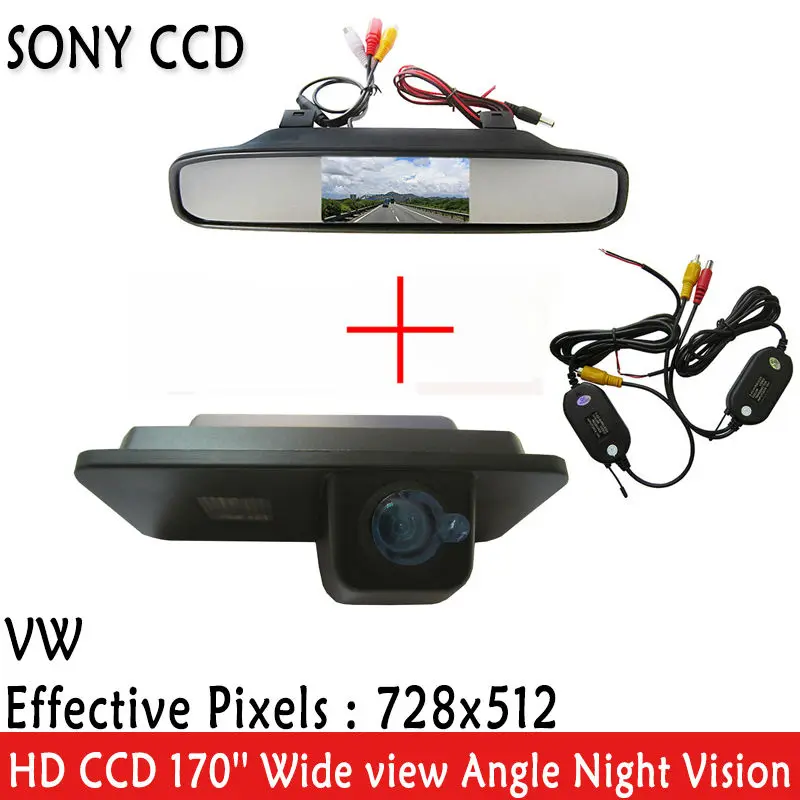 WrielessCar камера заднего вида видео передатчик и приемник SONY CCD Автомобильная для VW