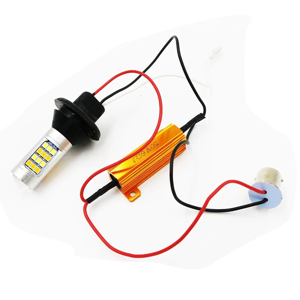 2x BAU15S 1156 P21W 2835 42SMD безошибочный Canbus светодиодный DRL Дневной ходовой светильник и