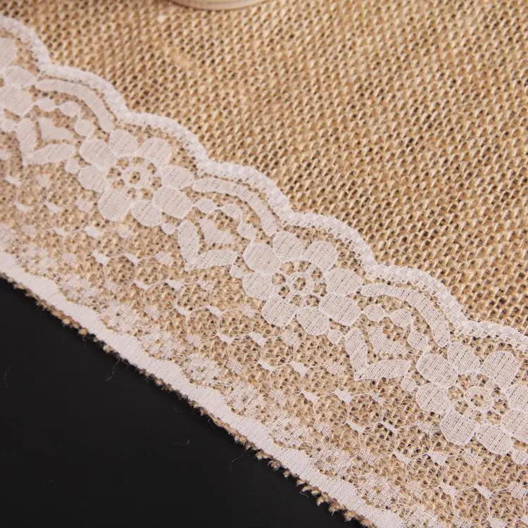 Кружева Свадебные украшения джутовый настольный бегун вечерние мероприятия