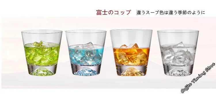 Mount Fuji Japan Competitive Crystal Glass Transparent Snow Mountain Originality Thick Soles Foreign Wine Brandy Liquor Cup Mug