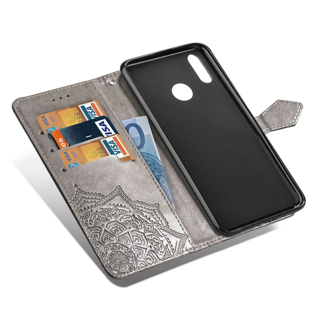 Flip Wallet Leather Phone Cover For Huawei Y9 2019 Honor 9i Mate 20 Pro 3D Flower Magnetic Shockproof With Stand Case | Мобильные