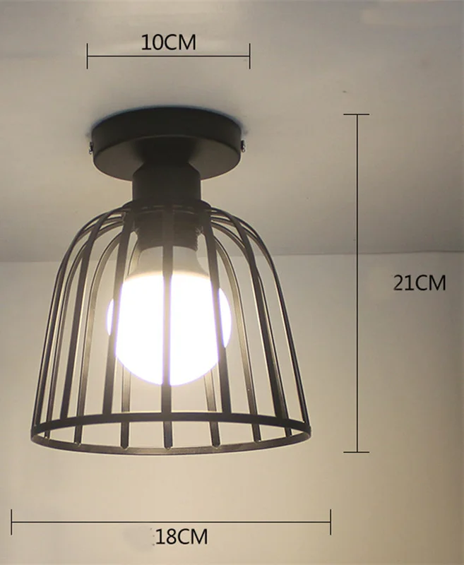 Винтажные потолочные светильники Lustre Luminaria светодиодный потолочный светильник Лофт железная клетка светильники Abajur Домашнее освещение Plafonnier для гостиной - Цвет корпуса: 22