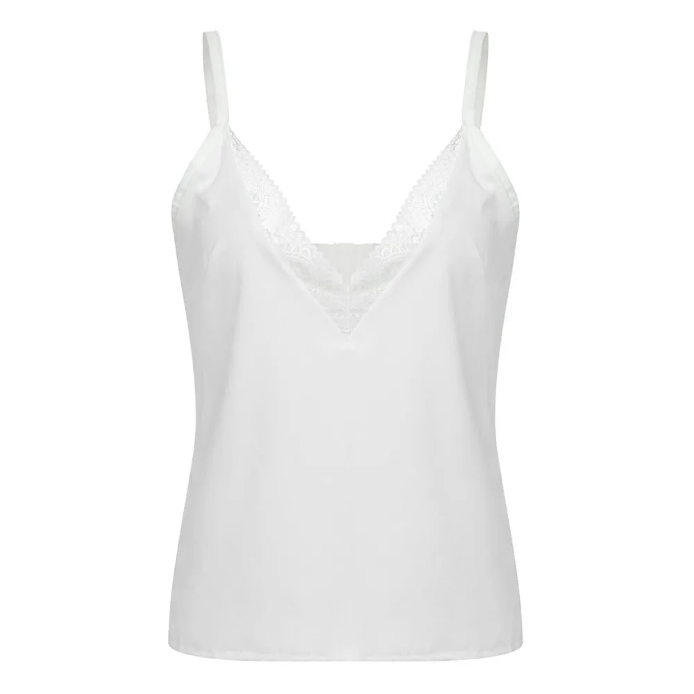Женский кружевной топ без рукавов вечерние топы на бретельках с v образным