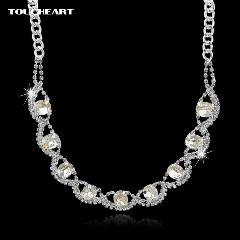 

TOUCHEART Birthday Gift Luxury Austrian Crystal Gems Female Chain Jewelry Sliver Choker Necklaces Pendants Sne150850