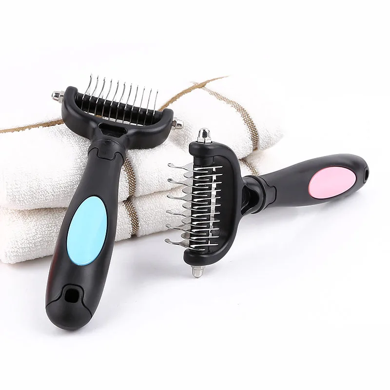 Двусторонний инструмент для груминга кошек и собак безопасная расческа ухода за