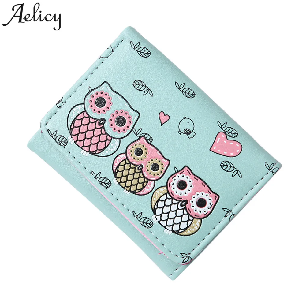 Aelicy 2018 популярный модный женский кошелек для девочек короткий с совой простой