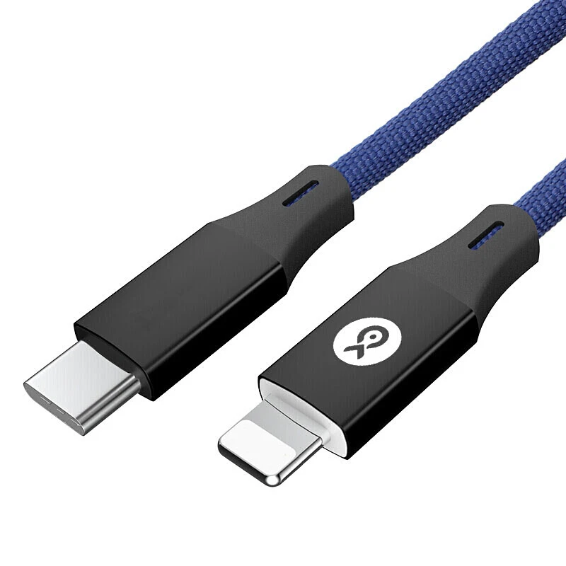 Кабель Biaze 1,2 м USB PD type C PD, кабель для быстрой зарядки мобильного телефона, зарядный провод для iPhone X XS 8 7 Plus, USB C, кабели для синхронизации данных - Цвет: Синий