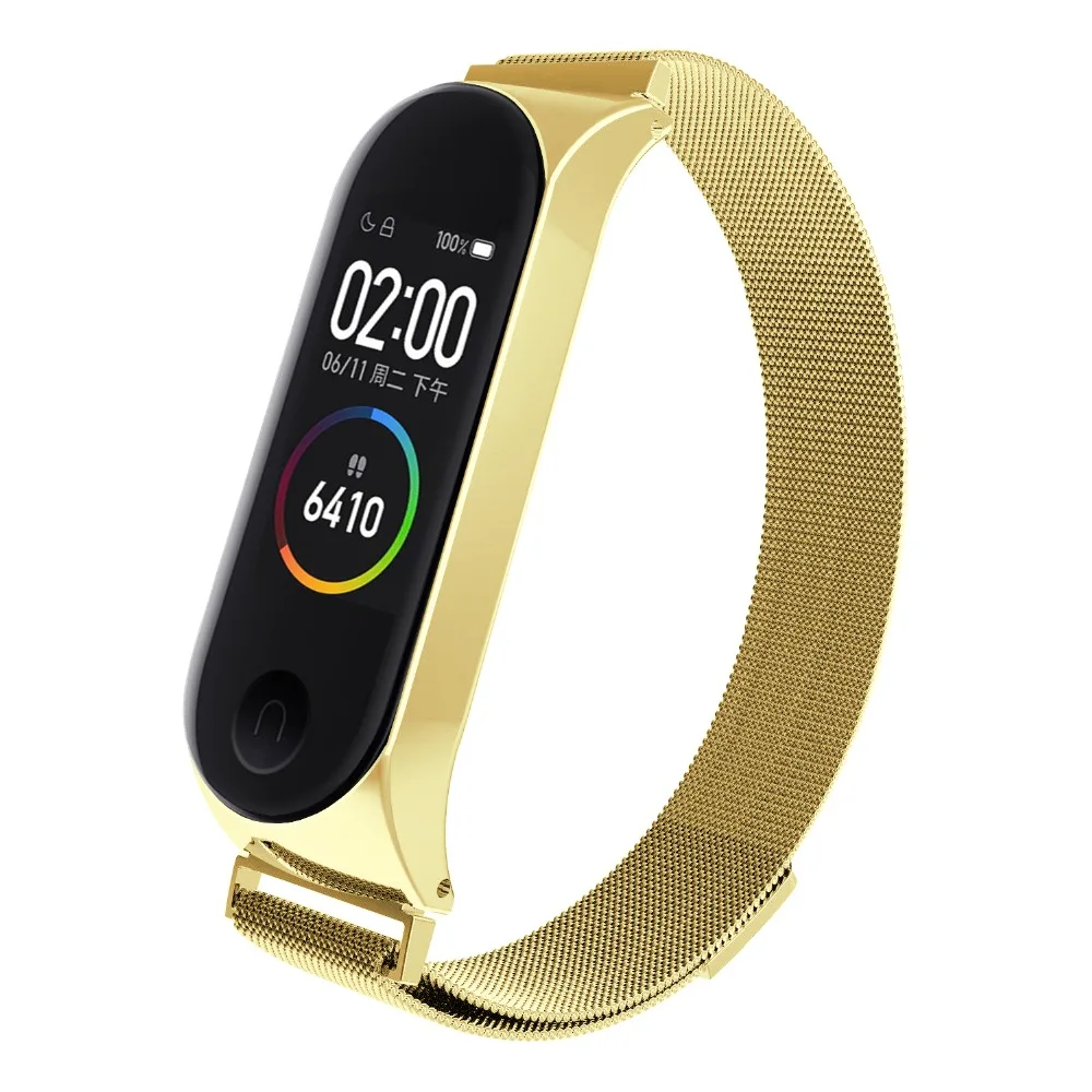 Браслет с металлическим ремешком для Xiaomi mi, 4 ремешка для Xiaomi mi, 4 ремешка из нержавеющей стали, mi Band 4, ремешок на запястье