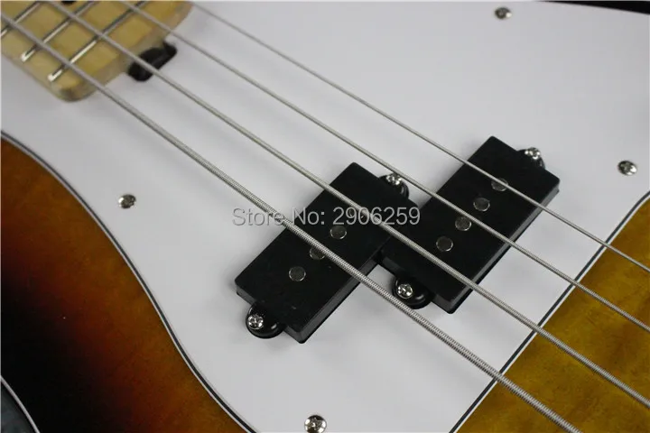 hot sale fen bass guitar vintage sunburst color.maple fingerboard.flamed maple top .Chinese | Спорт и развлечения