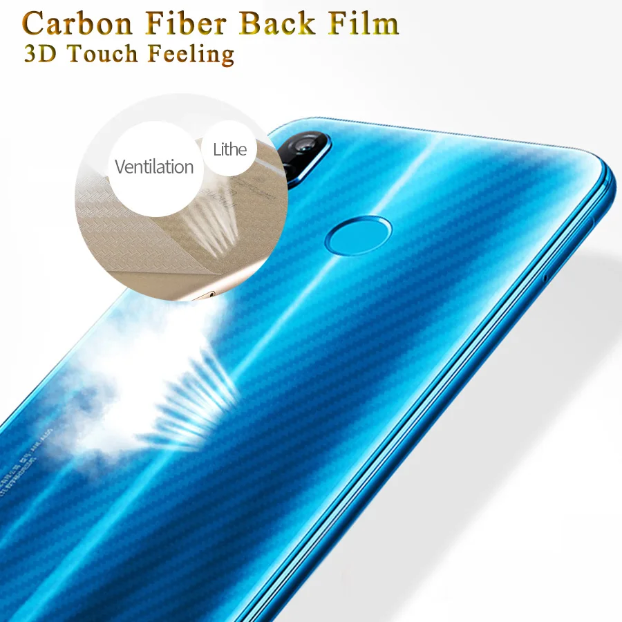 WZH 5 шт 3D наклейка из углеродного волокна защитная пленка для экрана Huawei P20 Pro Lite Honor