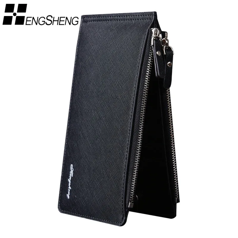 Модный мужской кошелек с двойной молнией деловая мужская сумка клатч