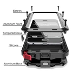 Роскошный противоударный алюминиевый силиконовый чехол для iPhone 8, 7, 6, 6S Plus, X, Xs, Max, xr, металлический защитный чехол