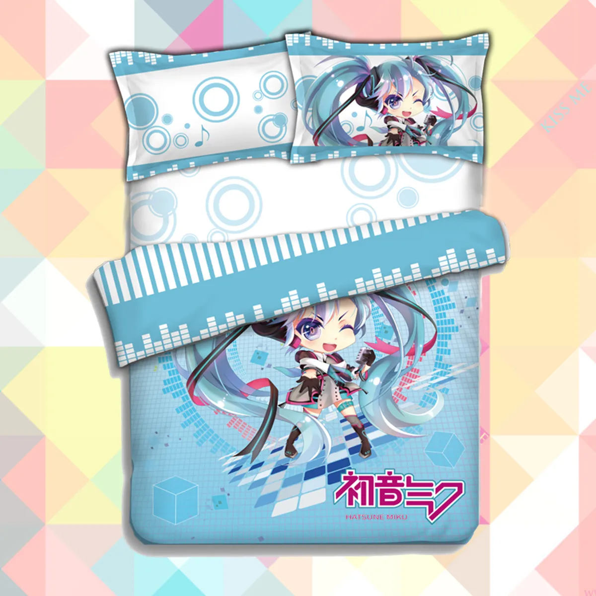 Аниме мультфильм Хацунэ Мику магический Мирай пододеяльник мягкий Печатный