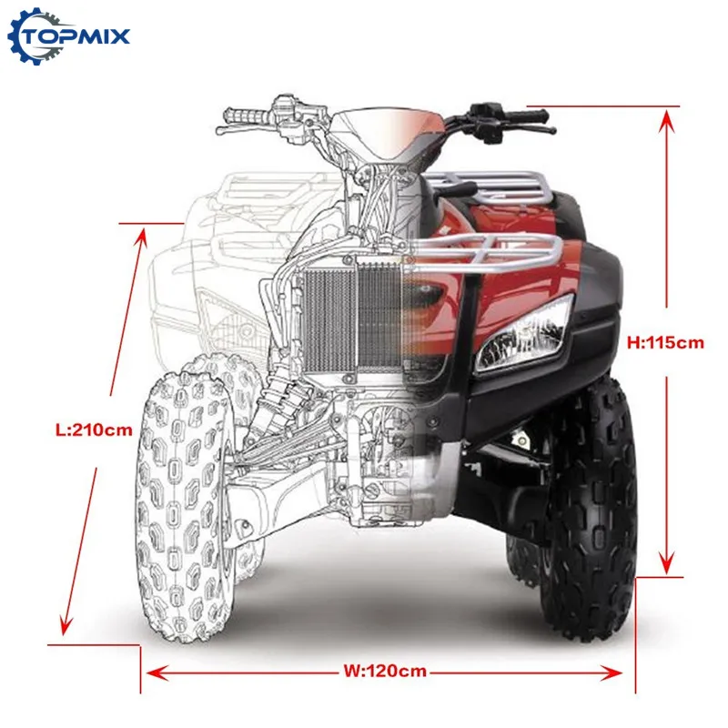 Черный/серебристый/камуфляж Универсальный 190T водонепроницаемый Quad ATV скутер