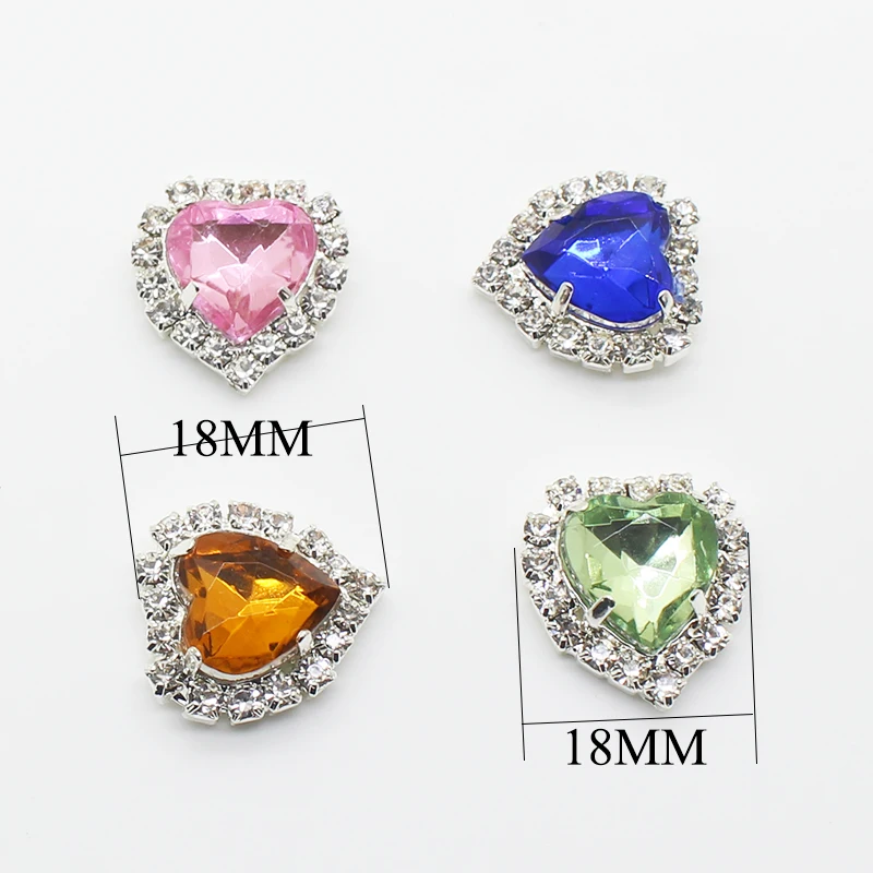 10pcs/lot 18MM Rhinestone Buttons for Craft Handicraft Snap Flat Back Clothing Women Tie Decorative | Дом и сад