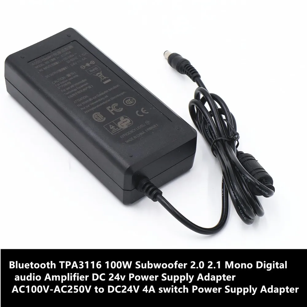 DC 24V 4A Power Supply  Bluetooth TPA3116  audio Amplifier DC24v Power Adapter