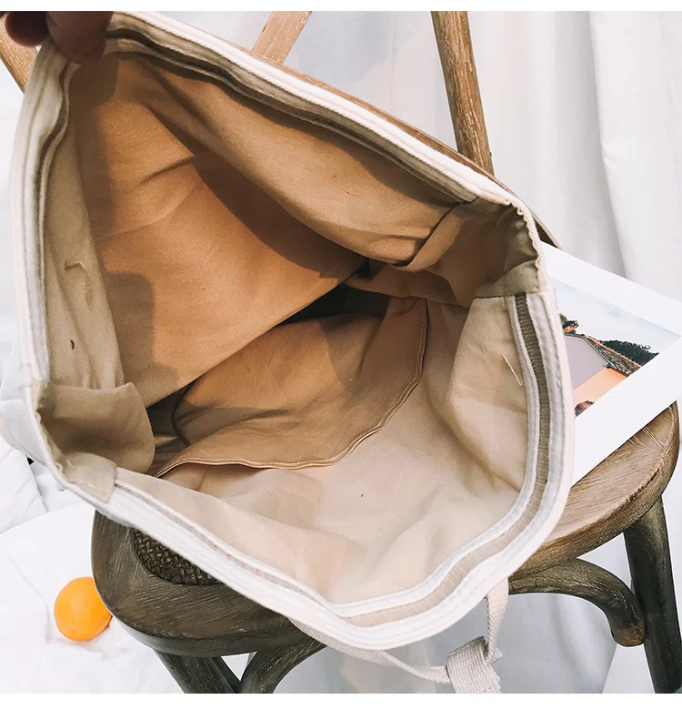Модная хлопковая ткань для подростков Mochila, школьная сумка для девочек, женский рюкзак, черная школьная сумка, женский рюкзак для книг