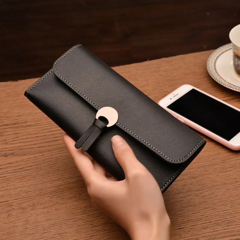 Vintage PU Leather Women's Wallet Female wallet card Holder purse for women portefeuille cartera mujer femme carteira feminina | Багаж и