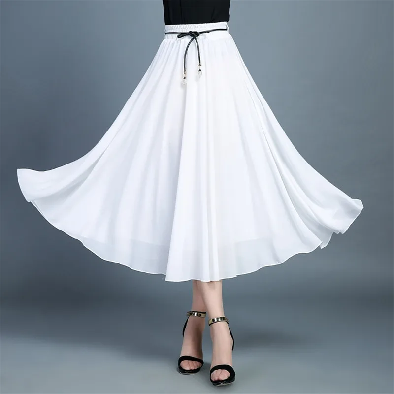 Fantasyone Мода 2017 г. Дизайн Лето Для женщин юбка шифон Винтаж длинные Юбки для