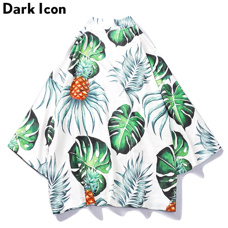 Dark Icon Planet кимоно с рукавом три четверти мужские летние пляжные рубашки 2019 для