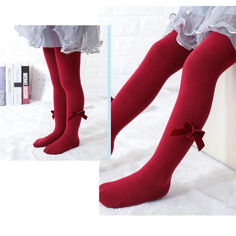 Модные милые колготки принцессы для маленьких девочек Теплые зимние из чистого