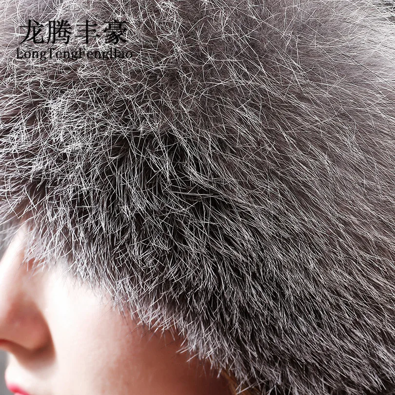 New Style Women'S Fox Fur Warm Hat Leather Grass Ladies Winter Beanie Free Shipping | Аксессуары для одежды