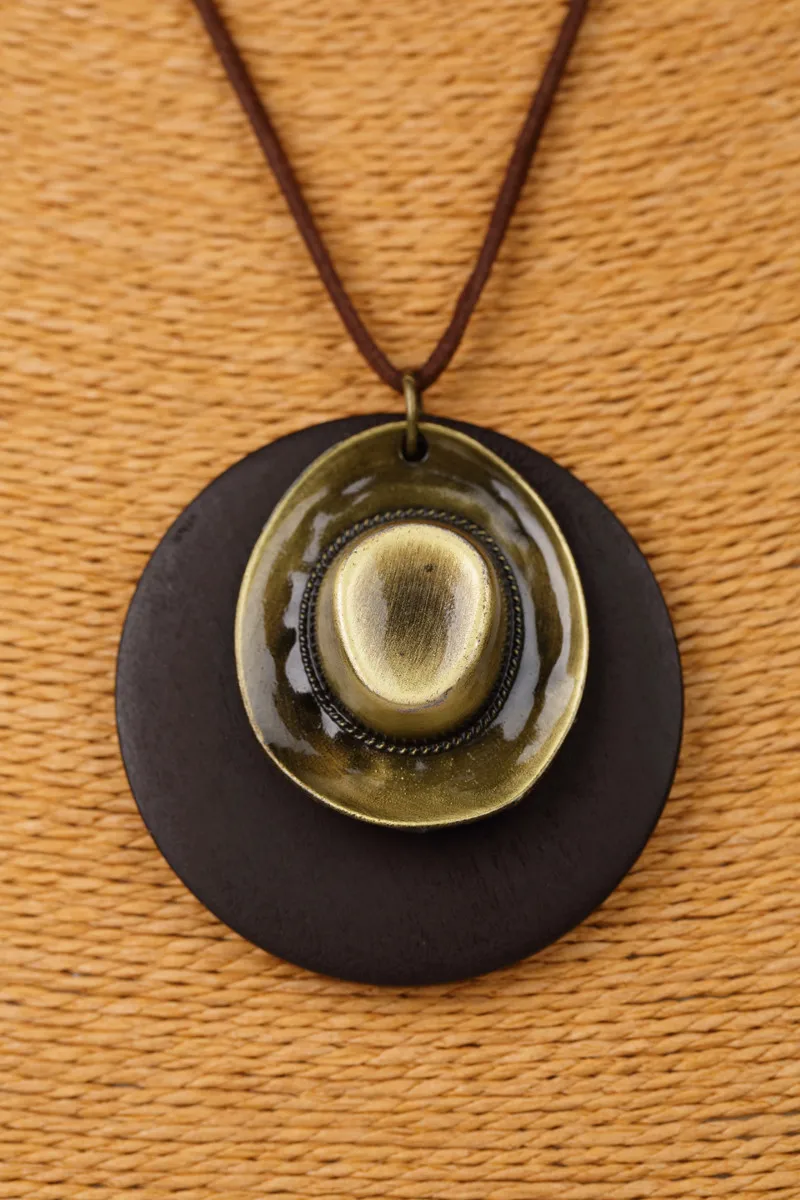 Винтажные Ювелирные изделия relogio бронзовые ковбойские ожерелья и подвески