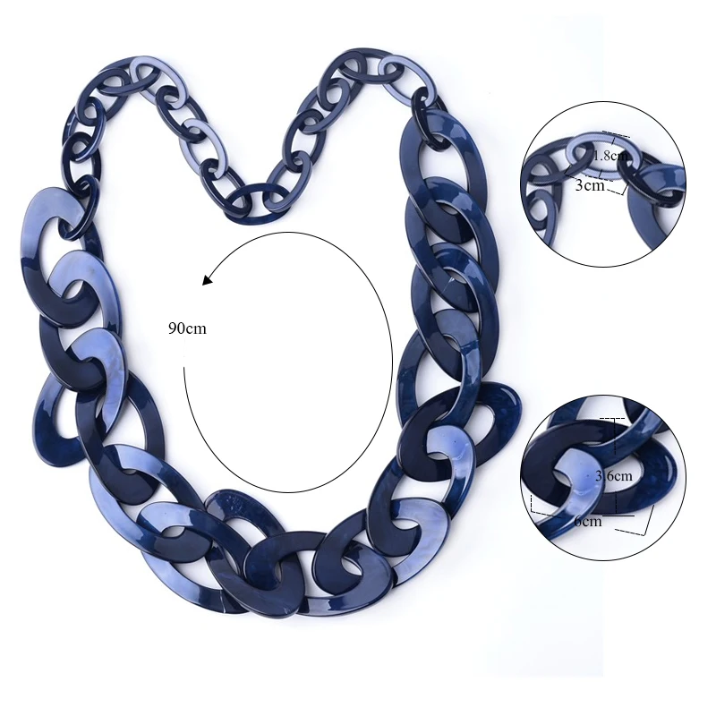 Круглые пластиковые звенья ювелирные изделия длинное ожерелье цвета Новинка 2017